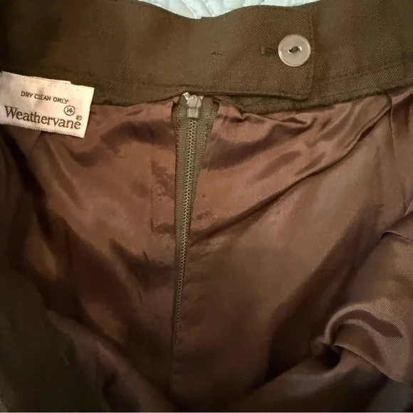 Vintage Weathervane Olive Green Women's Skirt Size 14 Made in USA - Picture 5 of 10